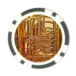 Tuba Valves Pipe Shiny Instrument Music Poker Chip Card Guard (10 pack) Front