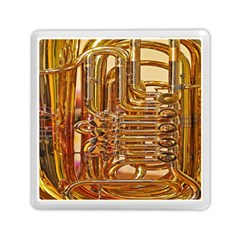 Tuba Valves Pipe Shiny Instrument Music Memory Card Reader (square) by Ravend