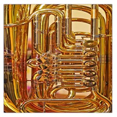 Tuba Valves Pipe Shiny Instrument Music Square Satin Scarf (36  X 36 ) by Ravend