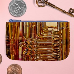 Tuba Valves Pipe Shiny Instrument Music Large Coin Purse by Ravend