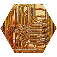 Tuba Valves Pipe Shiny Instrument Music Wooden Puzzle Hexagon by Ravend