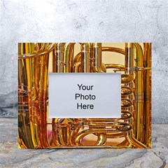 Tuba Valves Pipe Shiny Instrument Music White Tabletop Photo Frame 4 x6  by Ravend