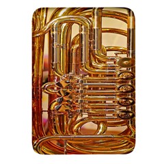 Tuba Valves Pipe Shiny Instrument Music Rectangular Glass Fridge Magnet (4 Pack) by Ravend