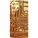 Tuba Valves Pipe Shiny Instrument Music Samsung Galaxy S24 Ultra 6.9 Inch Black TPU UV Case Front