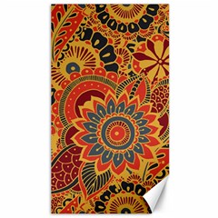 Bright Seamless Pattern With Paisley Mehndi Elements Hand Drawn Wallpaper With Floral Traditional In Canvas 40  X 72  by Ket1n9