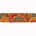 Bright Seamless Pattern With Paisley Mehndi Elements Hand Drawn Wallpaper With Floral Traditional In Large Bar Mat 32 x8.5  Bar Mat