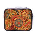 Bright Seamless Pattern With Paisley Mehndi Elements Hand Drawn Wallpaper With Floral Traditional In Mini Toiletries Bag (One Side) Front