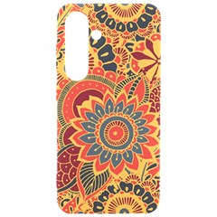 Bright Seamless Pattern With Paisley Mehndi Elements Hand Drawn Wallpaper With Floral Traditional In Samsung Galaxy S24 6 2 Inch Black Tpu Uv Case by Ket1n9