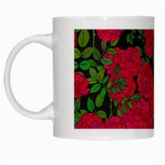 Seamless Pattern With Colorful Bush Roses White Mug by Ket1n9