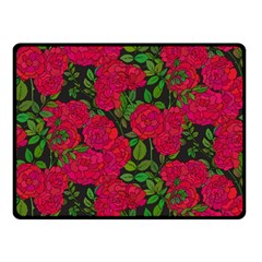 Seamless Pattern With Colorful Bush Roses Two Sides Fleece Blanket (small) by Ket1n9