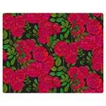 Seamless Pattern With Colorful Bush Roses Two Sides Premium Plush Fleece Blanket (Teen Size) 60 x50  Blanket Front