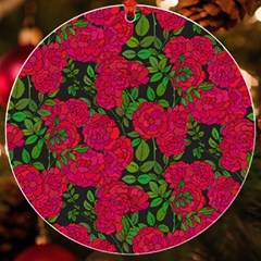 Seamless Pattern With Colorful Bush Roses Uv Print Acrylic Ornament Round