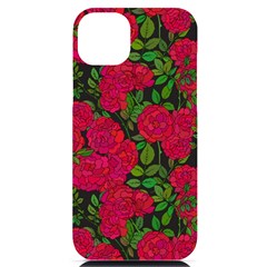 Seamless Pattern With Colorful Bush Roses Iphone 14 Plus Black Uv Print Case by Ket1n9