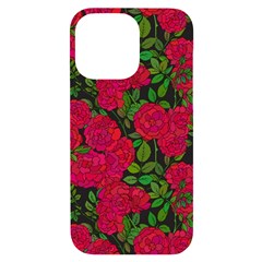 Seamless Pattern With Colorful Bush Roses Iphone 14 Pro Max Black Uv Print Case by Ket1n9