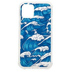 Storm Waves Seamless Pattern Raging Ocean Water Sea Wave Vintage Japanese Storms Print Illustration Iphone 12 Mini Tpu Uv Print Case	 by Ket1n9