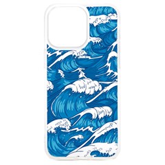 Storm Waves Seamless Pattern Raging Ocean Water Sea Wave Vintage Japanese Storms Print Illustration Iphone 15 Plus Tpu Uv Print Case by Ket1n9