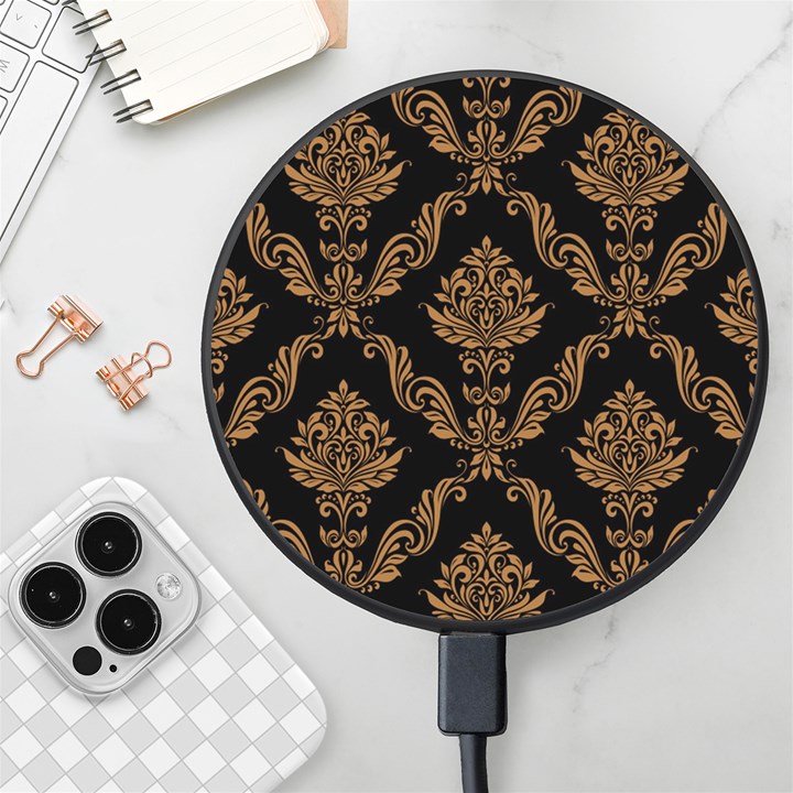 Vintage-pattern Wireless Fast Charger(Black)