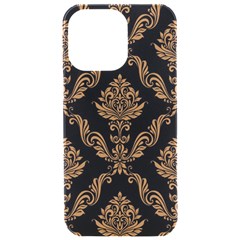 Vintage-pattern Iphone 15 Pro Max Black Uv Print Pc Hardshell Case by Ket1n9