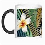 Seamless Pattern With Tropical Strelitzia Flowers Leaves Exotic Background Morph Mug Left