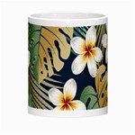 Seamless Pattern With Tropical Strelitzia Flowers Leaves Exotic Background Morph Mug Center