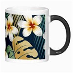 Seamless Pattern With Tropical Strelitzia Flowers Leaves Exotic Background Morph Mug Right