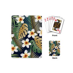 Seamless Pattern With Tropical Strelitzia Flowers Leaves Exotic Background Playing Cards Single Design (mini) by Ket1n9