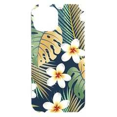 Seamless Pattern With Tropical Strelitzia Flowers Leaves Exotic Background Iphone 15 Plus Black Uv Print Pc Hardshell Case by Ket1n9