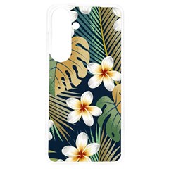 Seamless Pattern With Tropical Strelitzia Flowers Leaves Exotic Background Samsung Galaxy S24 6 2 Inch Tpu Uv Case