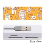 Vector-honey-element-doodle-seamless-pattern-with-beehive-beeke Memory Card Reader (Stick) Front