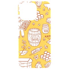 Vector-honey-element-doodle-seamless-pattern-with-beehive-beeke Iphone 15 Pro Max Black Uv Print Pc Hardshell Case by Ket1n9