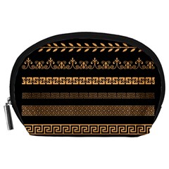 Set-antique-greek-borders-seamless-ornaments-golden-color-black-background-flat-style-greece-concept Accessory Pouch (large) by Ket1n9