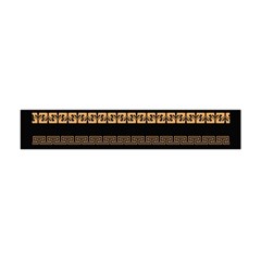 Set-antique-greek-borders-seamless-ornaments-golden-color-black-background-flat-style-greece-concept Premium Plush Fleece Scarf (mini) by Ket1n9