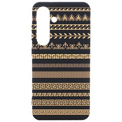 Set-antique-greek-borders-seamless-ornaments-golden-color-black-background-flat-style-greece-concept Samsung Galaxy S24 6 2 Inch Black Tpu Uv Case