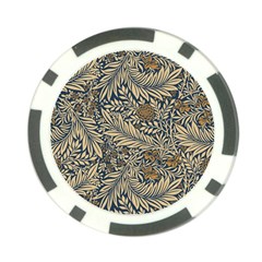 Brown Vintage Background Vintage Floral Pattern Poker Chip Card Guard (10 Pack) by Ndabl3x