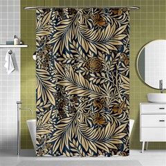 Brown Vintage Background Vintage Floral Pattern Shower Curtain 48  X 72  (small)  by Ndabl3x