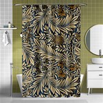 Brown Vintage Background Vintage Floral Pattern Shower Curtain 48  x 72  (Small)  Curtain(48  X 72 )