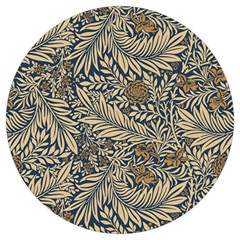 Brown Vintage Background Vintage Floral Pattern Round Trivet by Ndabl3x