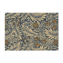 Brown Vintage Background Vintage Floral Pattern Crystal Sticker (a4)