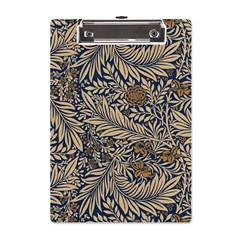 Brown Vintage Background Vintage Floral Pattern A5 Acrylic Clipboard by Ndabl3x