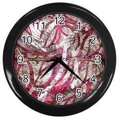 Abstract Blend Wall Clock (black) by kaleidomarblingart