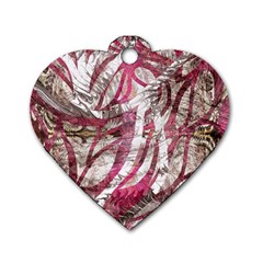 Abstract Blend Dog Tag Heart (one Side) by kaleidomarblingart