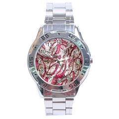 Abstract Blend Stainless Steel Analogue Watch by kaleidomarblingart