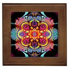 Pink Florales Muster Framed Tile