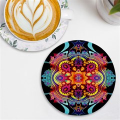 Pink Florales Muster Uv Print Round Tile Coaster by 2607694c