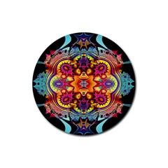 Florales Muster Rubber Round Coaster (4 Pack) by 2607694c