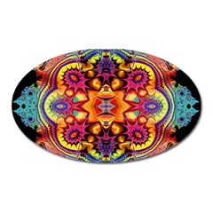 Florales Muster Oval Magnet