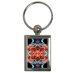 Pink Florales Muster Key Chain (rectangle) by 2607694c