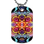 pink florales muster Dog Tag (One Side) Front