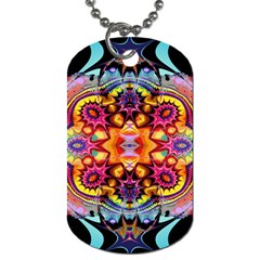 Pink Florales Muster Dog Tag (two Sides) by 2607694c