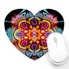 Pink Florales Muster Heart Mousepad by 2607694c